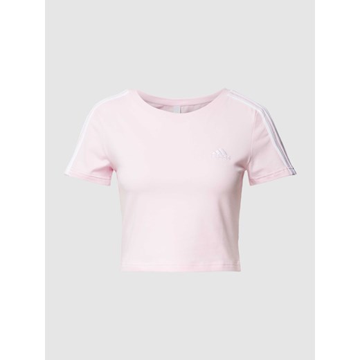 T-shirt krótki z paskami z logo model ‘BABY’ ze sklepu Peek&Cloppenburg  w kategorii Bluzki damskie - zdjęcie 167940599