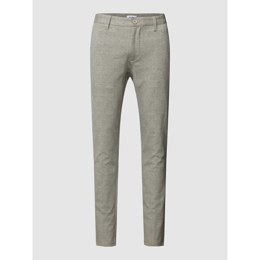 Spodnie materiałowe o kroju slim tapered fit z wpuszczanymi kieszeniami model ‘MARK’ ze sklepu Peek&Cloppenburg  w kategorii Spodnie męskie - zdjęcie 167940656