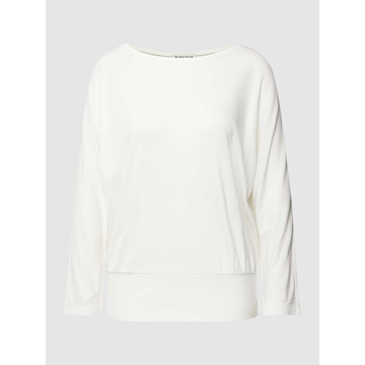 Bluzka z długim rękawem z lyocellu w jednolitym kolorze ze sklepu Peek&Cloppenburg  w kategorii Bluzki damskie - zdjęcie 167941025