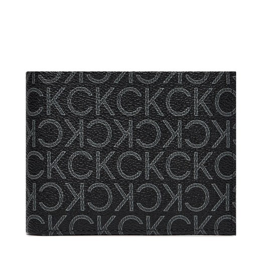 Duży Portfel Męski Calvin Klein Ck Must Mono Bifold 5Cc W/Coin K50K511671 Classic Mono Black 0GJ ze sklepu eobuwie.pl w kategorii Portfele męskie - zdjęcie 167944937