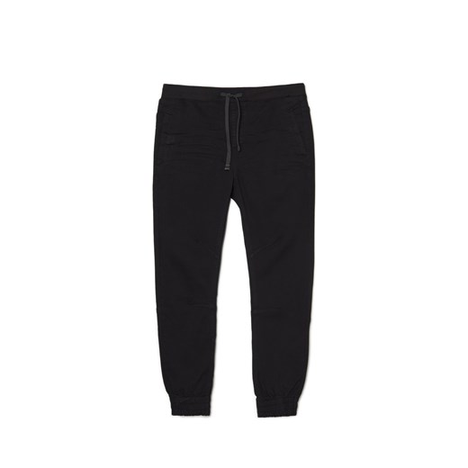 Cropp - Czarne jeansowe joggery chino - czarny ze sklepu Cropp w kategorii Jeansy męskie - zdjęcie 167946726