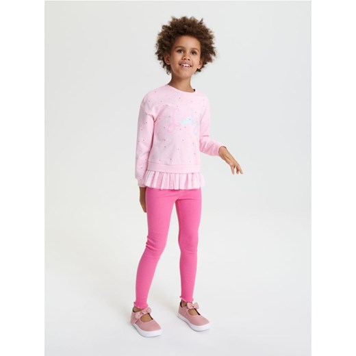 Sinsay - Komplet: bluza i legginsy - różowy ze sklepu Sinsay w kategorii Komplety dziewczęce - zdjęcie 167948215