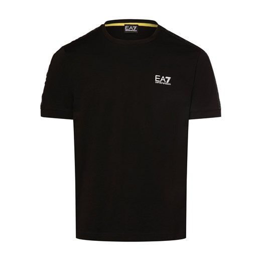 EA7 Emporio Armani Koszulka męska Mężczyźni Bawełna czarny jednolity ze sklepu vangraaf w kategorii T-shirty męskie - zdjęcie 167948705