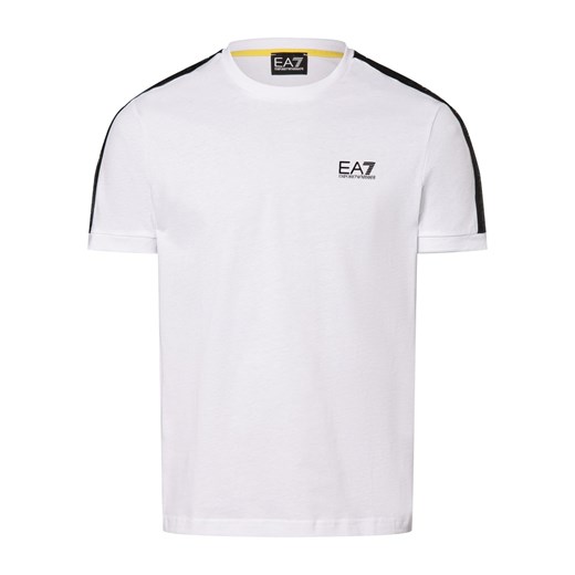 Biały t-shirt męski Emporio Armani z krótkim rękawem z bawełny 
