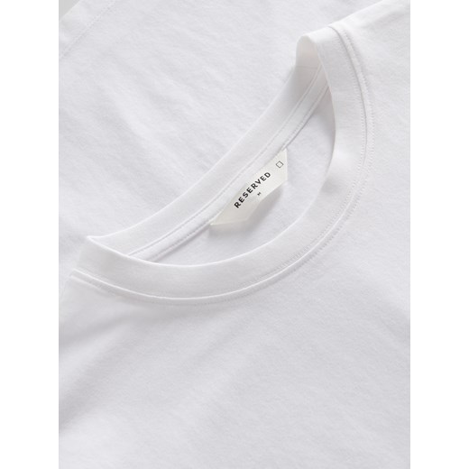 T-shirt męski biały Reserved