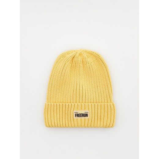 Reserved - Prążkowana czapka z naszywką - żółty ze sklepu Reserved w kategorii Czapki dziecięce - zdjęcie 167949978