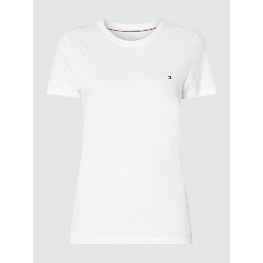 T-shirt z bawełny organicznej z wyhaftowanym logo Tommy Hilfiger M Peek&Cloppenburg 