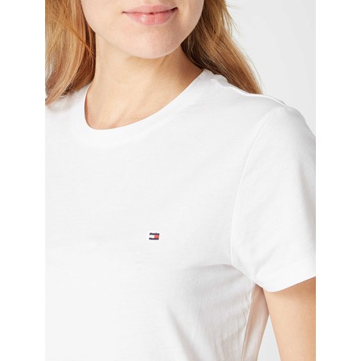 T-shirt z bawełny organicznej z wyhaftowanym logo Tommy Hilfiger S Peek&Cloppenburg 