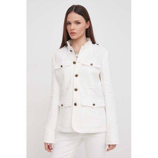 Polo Ralph Lauren kurtka damska kolor biały przejściowa ze sklepu ANSWEAR.com w kategorii Kurtki damskie - zdjęcie 167953529