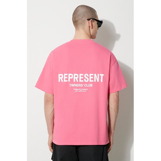 Represent t-shirt bawełniany Owners Club męski kolor różowy z nadrukiem OCM409.144 ze sklepu PRM w kategorii T-shirty męskie - zdjęcie 167958277