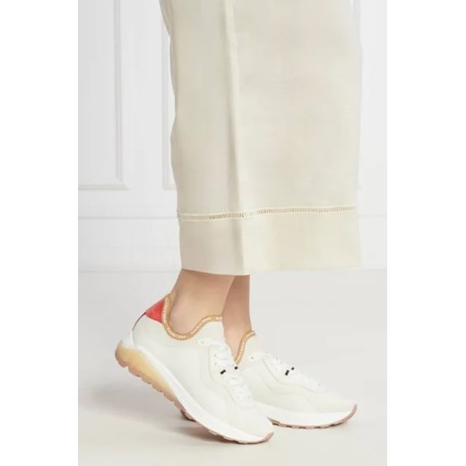 Buty sportowe damskie See By Chloé sneakersy białe na płaskiej podeszwie z tworzywa sztucznego 