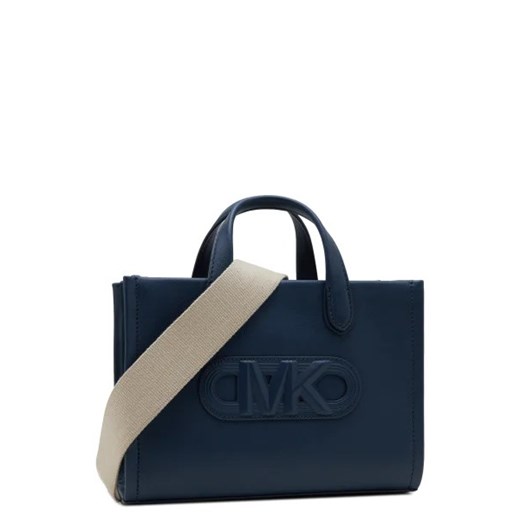 Shopper bag Michael Kors na ramię granatowa matowa elegancka