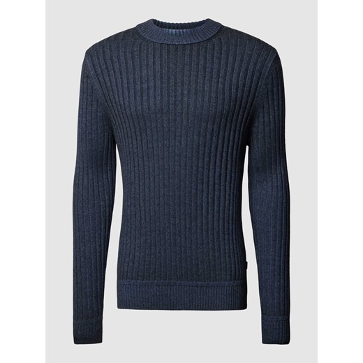 Sweter z dzianiny z efektem melanżu model ‘Kriben’ ze sklepu Peek&Cloppenburg  w kategorii Swetry męskie - zdjęcie 167963715