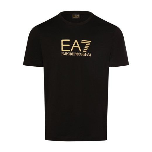 EA7 Emporio Armani Koszulka męska Mężczyźni Bawełna czarny nadruk ze sklepu vangraaf w kategorii T-shirty męskie - zdjęcie 167967147