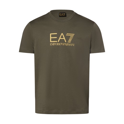EA7 Emporio Armani Koszulka męska Mężczyźni Bawełna oliwkowy nadruk ze sklepu vangraaf w kategorii T-shirty męskie - zdjęcie 167967148