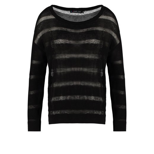 Even&Odd Sweter black zalando czarny abstrakcyjne wzory