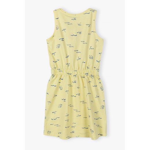 Dzianinowa sukienka dla dziewczynki żółta Lincoln & Sharks By 5.10.15. 158 okazja 5.10.15