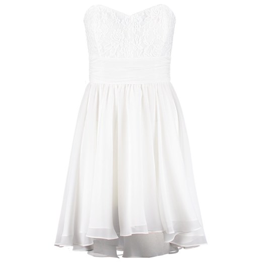 Swing Sukienka koktajlowa white zalando bialy abstrakcyjne wzory