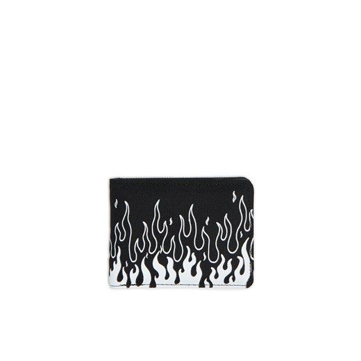 Cropp - Czarny portfel z motywem płomieni - czarny ze sklepu Cropp w kategorii Portfele męskie - zdjęcie 168077859