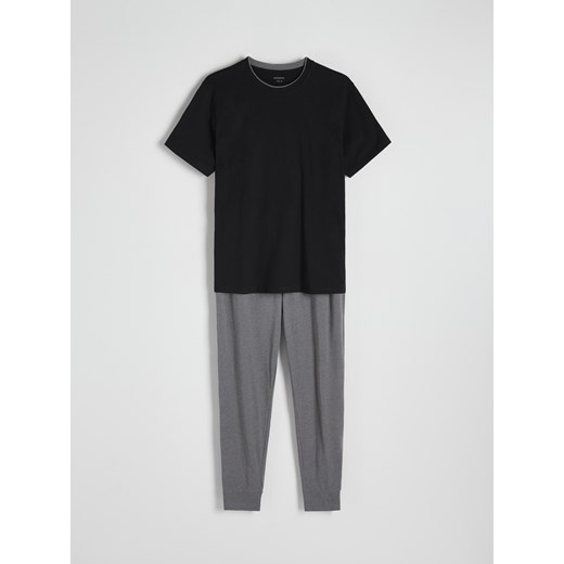 Reserved - Dwuczęściowa piżama - czarny ze sklepu Reserved w kategorii Piżamy męskie - zdjęcie 168078318