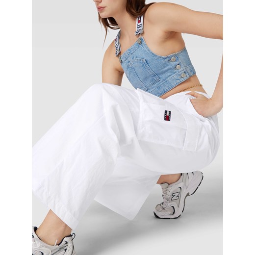 Spodnie typu track pants z naszywką z logo model ‘CLAIRE’ Tommy Jeans S wyprzedaż Peek&Cloppenburg 