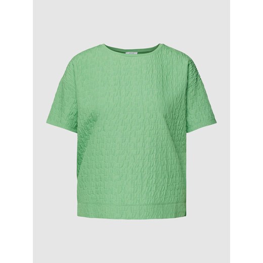 T-shirt z fakturowanym wzorem model ‘Sellona’ Opus 40 promocyjna cena Peek&Cloppenburg 