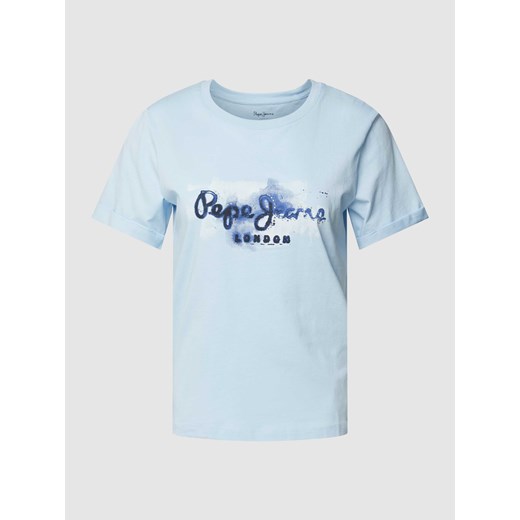 T-shirt z przeszytymi zakończeniami rękawów model ‘GOLDIE’ ze sklepu Peek&Cloppenburg  w kategorii Bluzki damskie - zdjęcie 168082376
