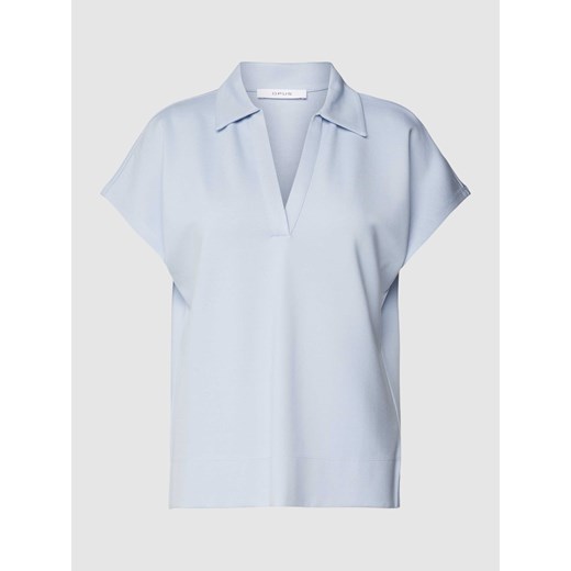 T-shirt z dodatkiem wiskozy w jednolitym kolorze model ‘Sulisa’ ze sklepu Peek&Cloppenburg  w kategorii Bluzki damskie - zdjęcie 168082387