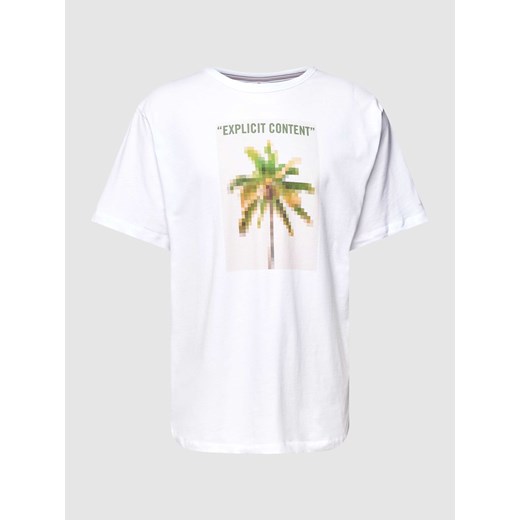 T-shirt z nadrukiem z motywem i logo model ‘Blurred Palm’ ze sklepu Peek&Cloppenburg  w kategorii T-shirty męskie - zdjęcie 168082388