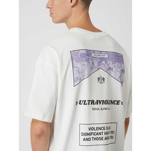 T-shirt o kroju oversized z napisami No Bystanders M okazja Peek&Cloppenburg 