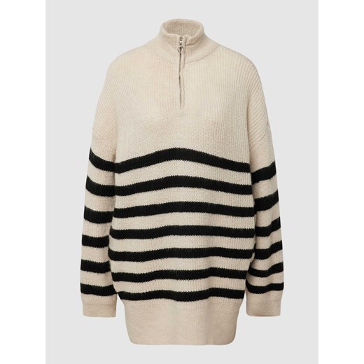 Sweter z dzianiny ze stójką i zamkiem błyskawicznym model ‘ALFRIDA’ ze sklepu Peek&Cloppenburg  w kategorii Swetry damskie - zdjęcie 168084915