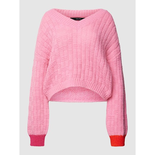 Sweter z dzianiny z fakturowanym wzorem model ‘INGRID’ ze sklepu Peek&Cloppenburg  w kategorii Swetry damskie - zdjęcie 168085775