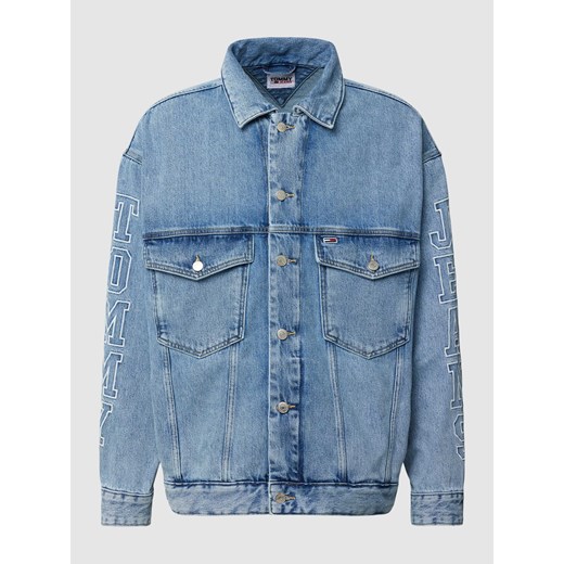 Kurtka jeansowa o kroju oversized z wyhaftowanym logo model ‘AIDEN’ ze sklepu Peek&Cloppenburg  w kategorii Kurtki męskie - zdjęcie 168086776
