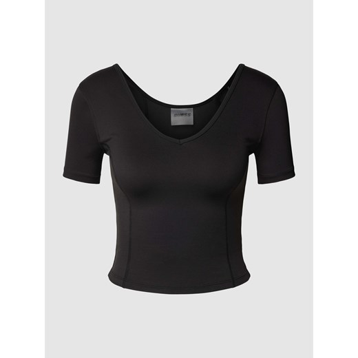 T-shirt krótki z pikowaniem model ‘BIRGIT ACTIVE CROP TOP’ S wyprzedaż Peek&Cloppenburg 