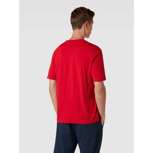 Czerwony t-shirt męski BOSS HUGO z krótkimi rękawami 