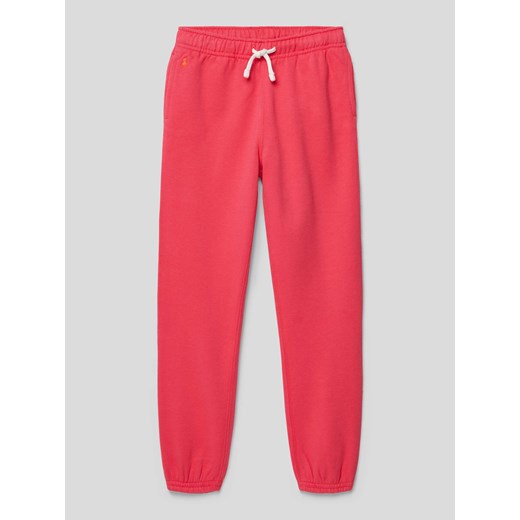 Spodnie dresowe z wyhaftowanym logo model ‘ATHLETIC’ ze sklepu Peek&Cloppenburg  w kategorii Spodnie dziewczęce - zdjęcie 168088417