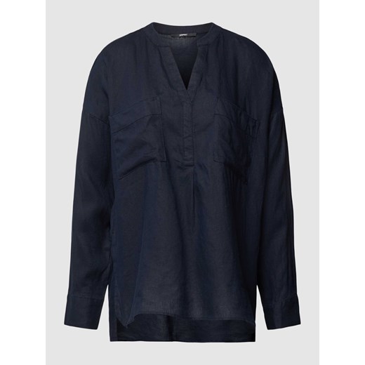 Bluzka z lnu z kieszeniami na piersi ze sklepu Peek&Cloppenburg  w kategorii Bluzki damskie - zdjęcie 168088798