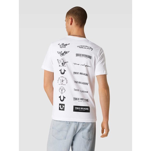 T-shirt z nadrukiem z logo model ‘MULTI LOGO HISTORY’ True Religion XL Peek&Cloppenburg  okazja