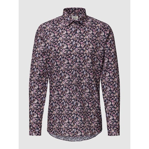 Koszula o kroju body fit z kwiatowym wzorem na całej powierzchni ze sklepu Peek&Cloppenburg  w kategorii Koszule męskie - zdjęcie 168092556