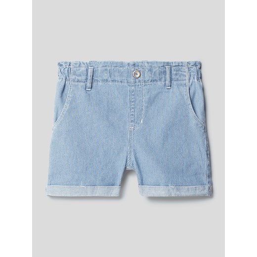 Szorty jeansowe z bawełny ze wzorem w paski model ‘BELLA’ ze sklepu Peek&Cloppenburg  w kategorii Spodenki dziewczęce - zdjęcie 168093319