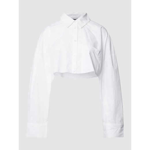Bluzka krótka z kołnierzykiem koszulowym ze sklepu Peek&Cloppenburg  w kategorii Koszule damskie - zdjęcie 168094835