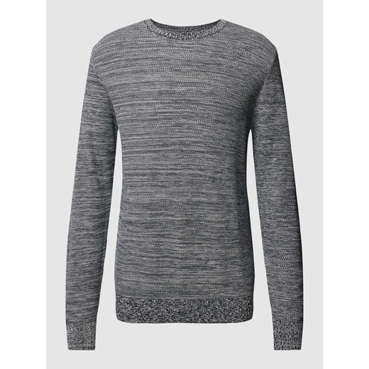Sweter z dzianiny z efektem melanżu ze sklepu Peek&Cloppenburg  w kategorii Swetry męskie - zdjęcie 168095158