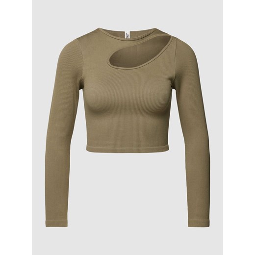 Bluzka krótka z długim rękawem i wycięciem model ‘GWEN’ ze sklepu Peek&Cloppenburg  w kategorii Bluzki damskie - zdjęcie 168097139