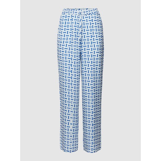Spodnie materiałowe z wzorem na całej powierzchni ze sklepu Peek&Cloppenburg  w kategorii Spodnie damskie - zdjęcie 168097675
