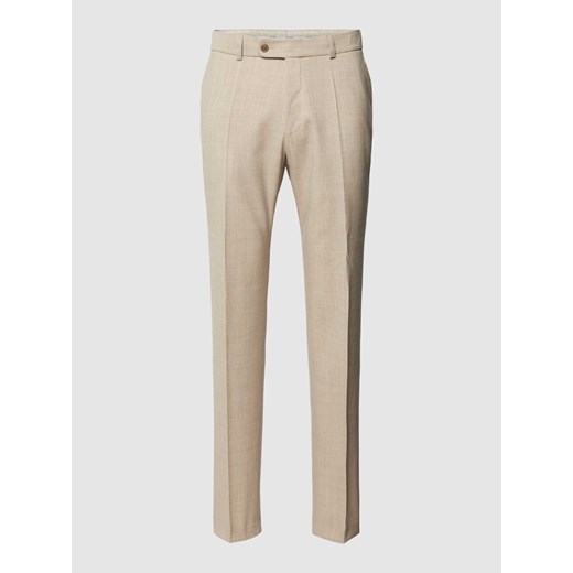 Spodnie do garnituru z żywej wełny z efektem melanżu model ‘Shiver’ Carl Gross 52 Peek&Cloppenburg  promocyjna cena