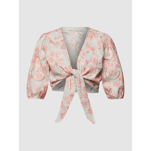Bluzka krótka w stylu kopertowym ze sklepu Peek&Cloppenburg  w kategorii Bluzki damskie - zdjęcie 168099145