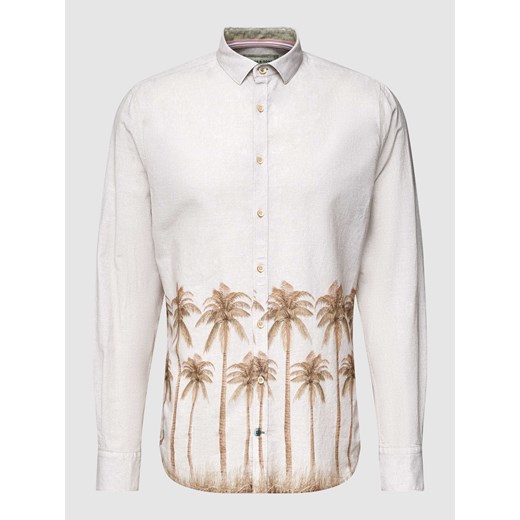 Koszula casualowa o kroju regular fit z kołnierzykiem typu kent model ‘Palms’ ze sklepu Peek&Cloppenburg  w kategorii Koszule męskie - zdjęcie 168100969