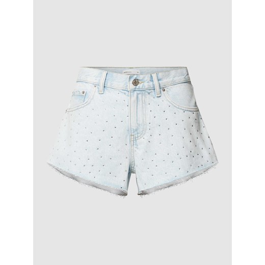 Jeansowe szorty z obszyciem ozdobnymi kamieniami ze sklepu Peek&Cloppenburg  w kategorii Szorty - zdjęcie 168101638