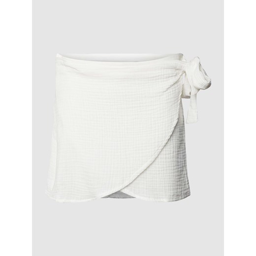 Spódnica mini z bawełny w kopertowym stylu ze sklepu Peek&Cloppenburg  w kategorii Spódnice - zdjęcie 168103148