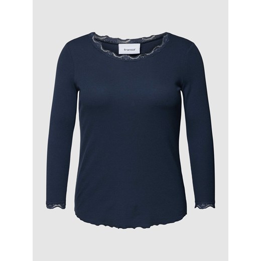 Bluzka PLUS SIZE z długim rękawem i obszyciem koronką model ‘Zamond’ ze sklepu Peek&Cloppenburg  w kategorii Bluzki damskie - zdjęcie 168103545